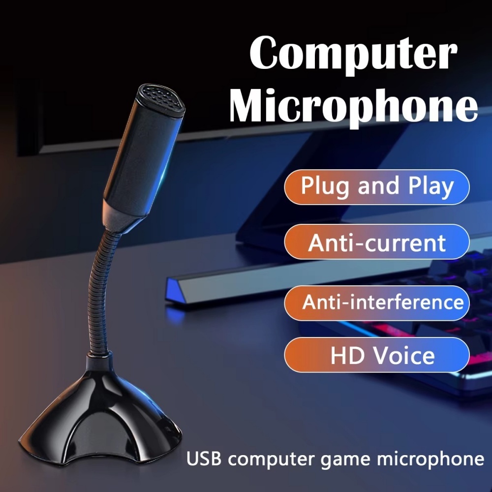 Streaming Mic Condenser - 노트북 및 컴퓨터용 USB 마이크 조정