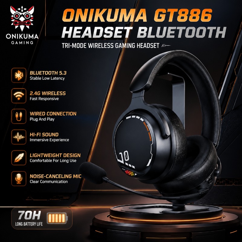 Esports Gaming Headset - ONIKUMA GT886 게이밍 헤드셋 트리 모드