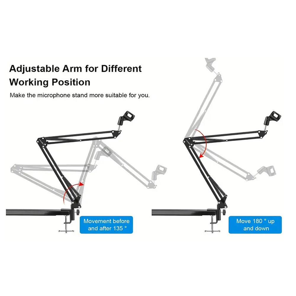 접이식 금속 확장형 마이크 ​​스탠드 브래킷 조정 가능 - Microphone Arm Boom 리뷰 및 가격