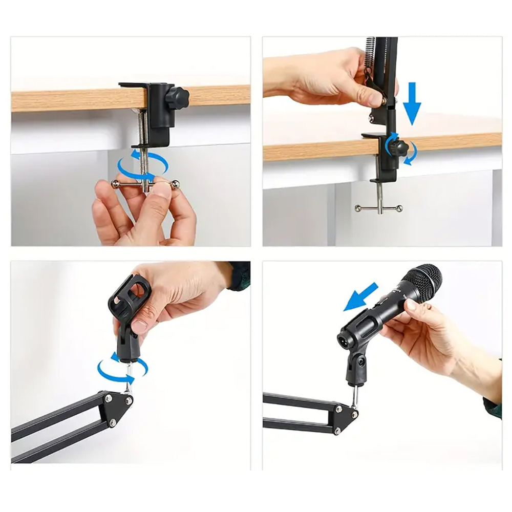 접이식 금속 확장형 마이크 ​​스탠드 브래킷 조정 가능 - Microphone Arm Boom 리뷰 및 가격
