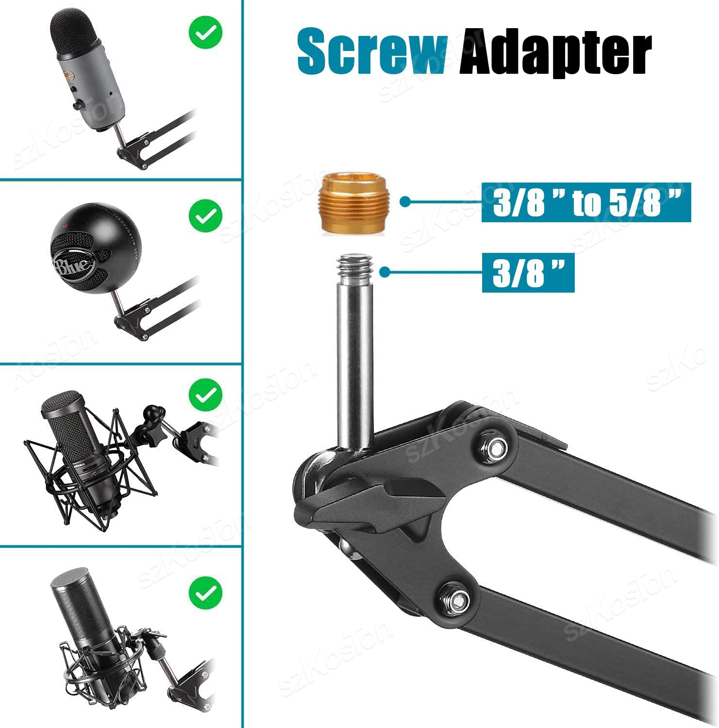 관절형 암 마이크 스탠드, 녹음 콘덴서 마이크 스탠드, - Microphone Arm Boom 리뷰 및 가격