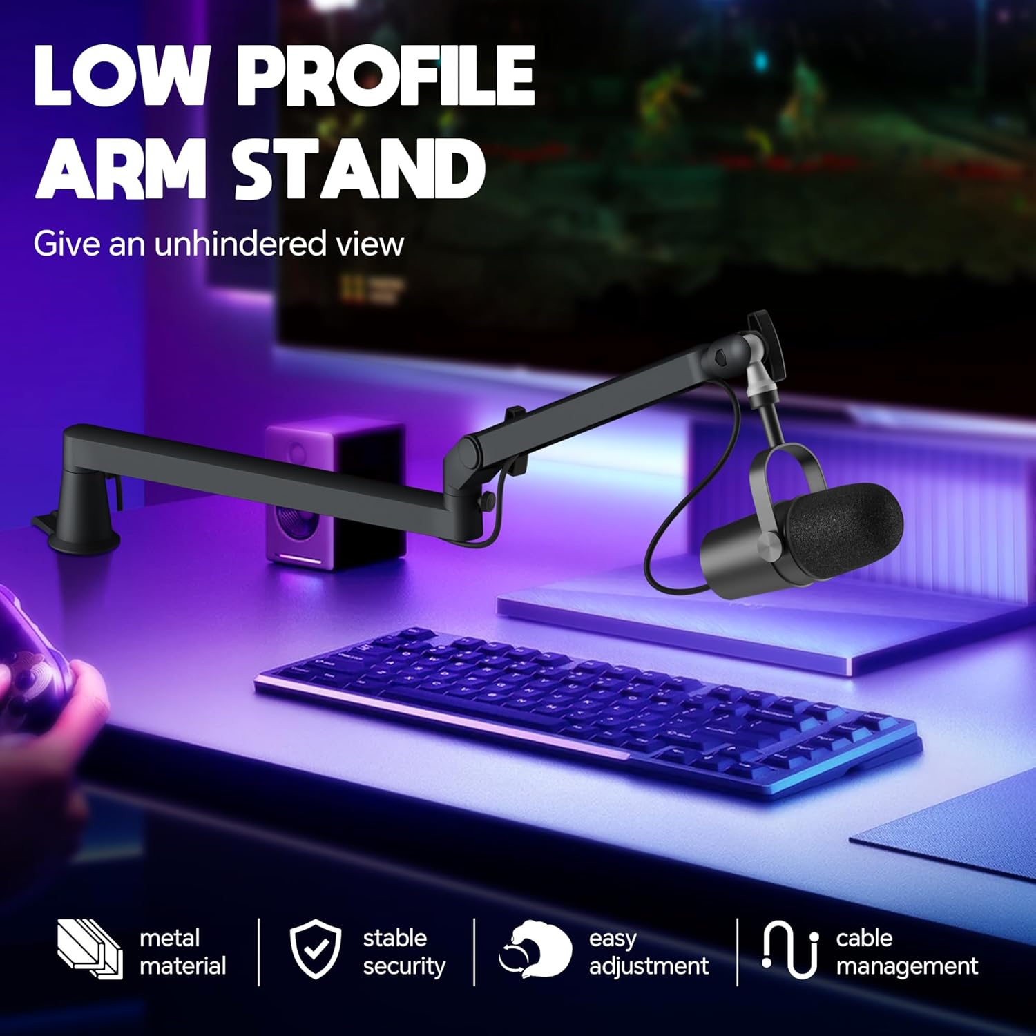 전문 스튜디오 로우 프로파일 마이크 암(확장 라이저 케 - Microphone Arm Boom 리뷰 및 가격