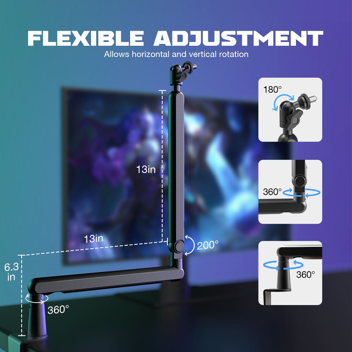 FIFINE Ampligame 마이크 붐 암, 조정 가 - Microphone Arm Boom 리뷰 및 가격