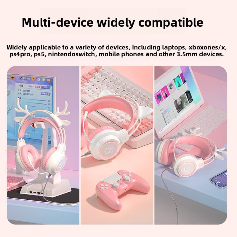 LGOODVIN SY-G35 고양이 귀 유선 오버이어  - Esports Gaming Headset 리뷰 및 가격