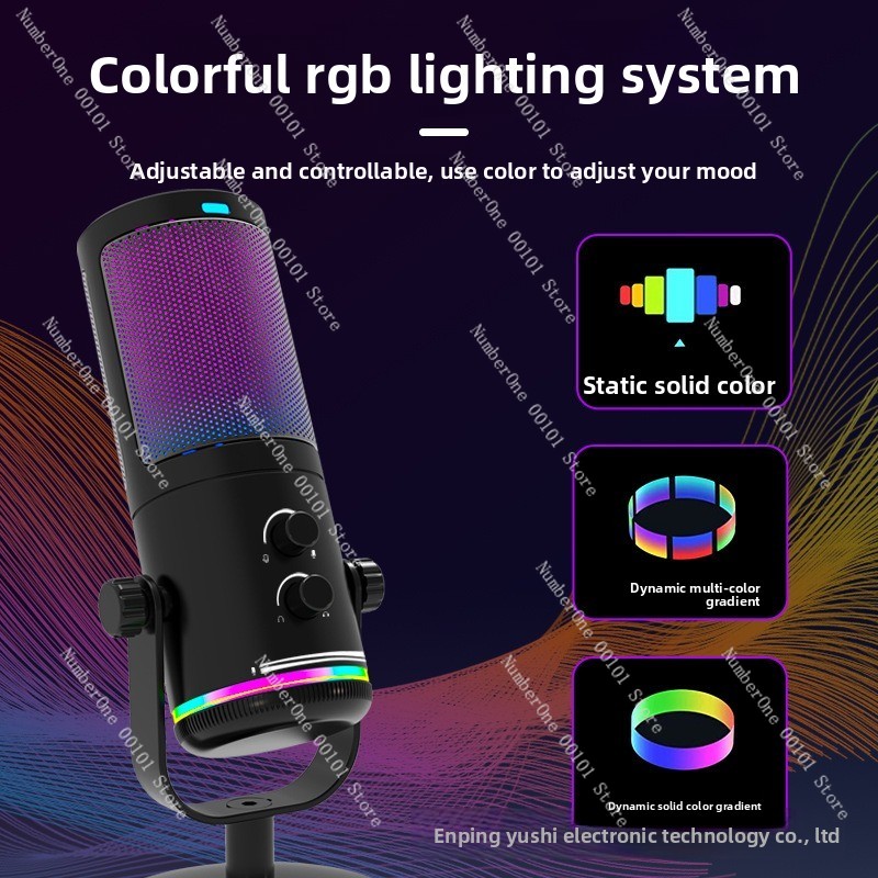 USB RGB 콘덴서 마이크 데스크탑 게임용 마이크 라 - Streaming Mic Condenser 리뷰 및 가격