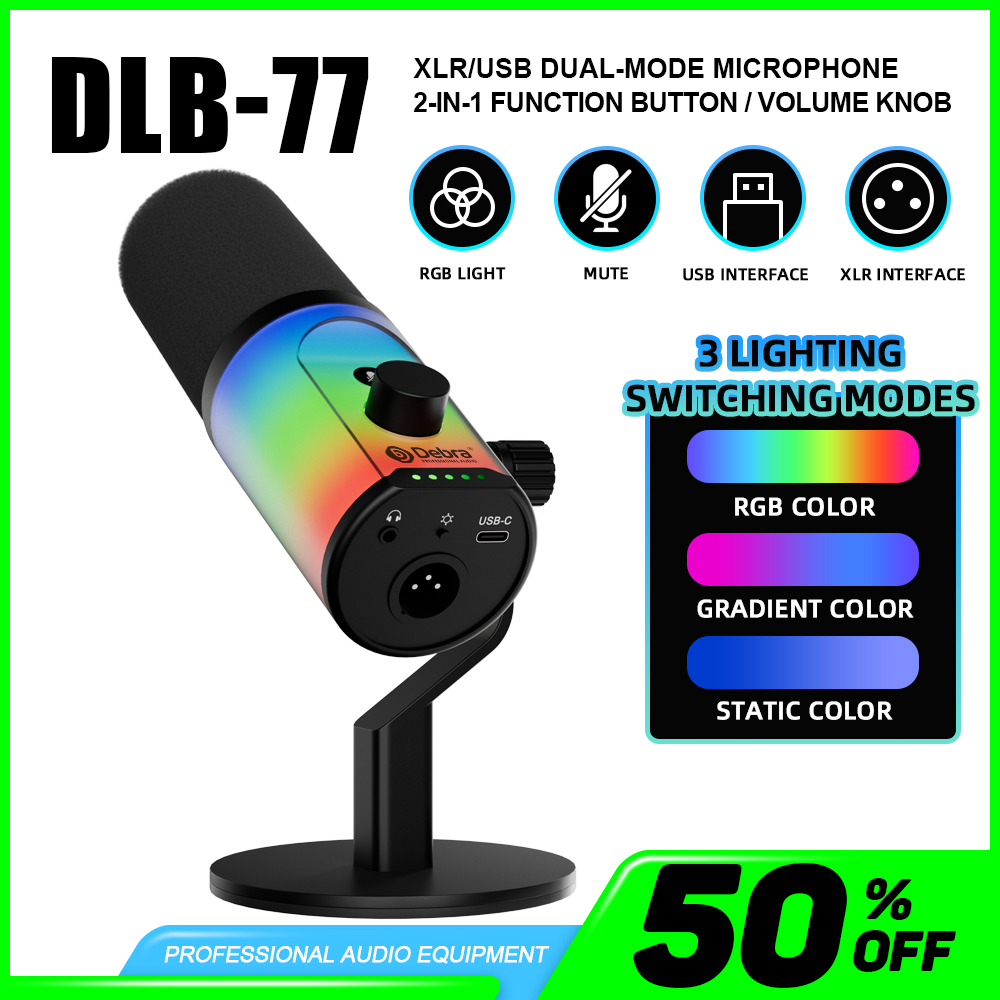 전문가용 USB XLR 다이나믹 마이크, RGB 조명, - Streaming Mic Condenser 리뷰 및 가격